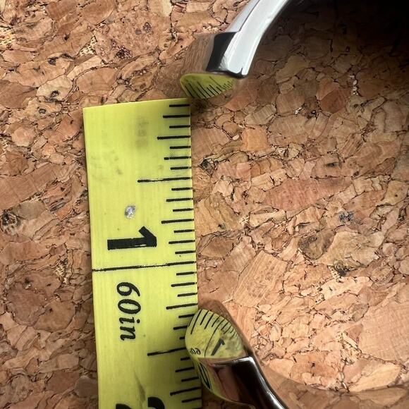 Salvatore Ferragamo Silver Vara Buckle Logo Leather Bracelet MINT - Picture 6 of 8